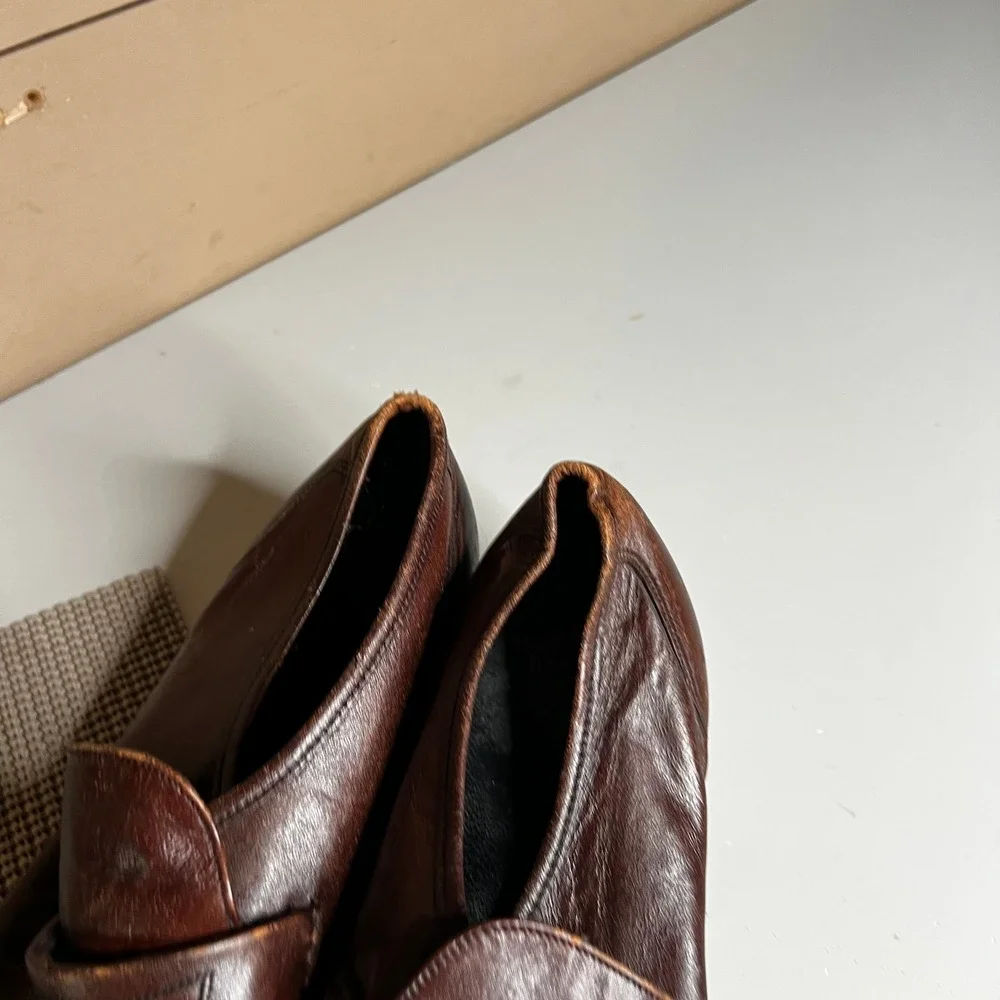 Florsheim Imperial Mens Brown Leather Tassel Loafers 11 D 40916 Dress Shoes